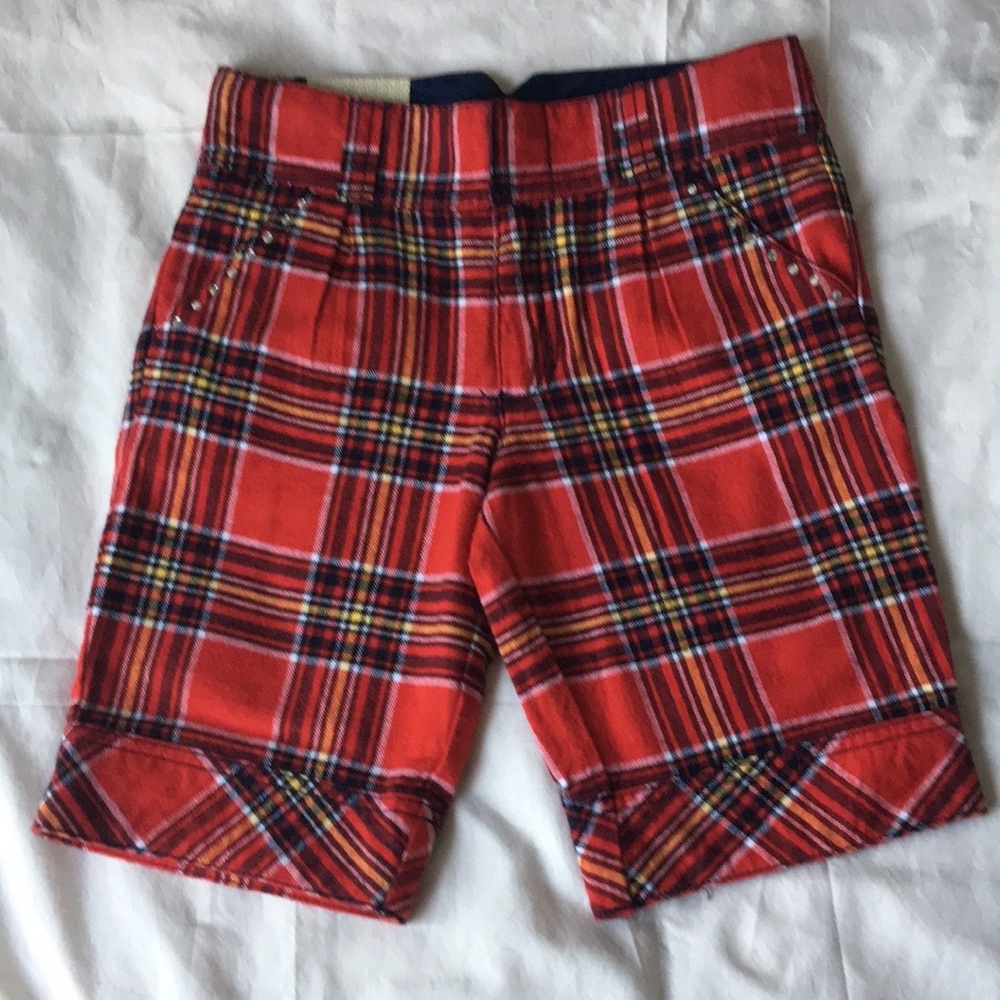 Girl’s Size 6/6X Plaid Shorts NWT